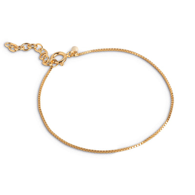 ENAMEL Copenhagen Bracelet, Box Chain 0,8 mm Bracelets 925S/GP
