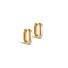 ENAMEL Copenhagen Hoops, Square 15 mm Earrings 925S/GP