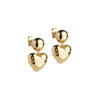 ENAMEL Copenhagen Earrings, Poma Drop Heart Earrings 925S/GP