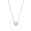 ENAMEL Copenhagen Necklace, Organic Enamel Heart Necklaces Red