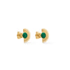 ENAMEL Copenhagen Studs, Soleil Earrings 42 Petrol Green