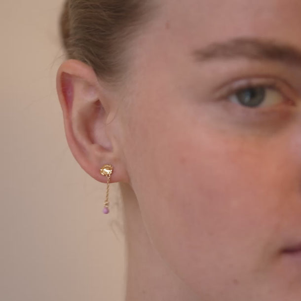ENAMEL Copenhagen Earrings, Sunshine Drop Earrings Pink