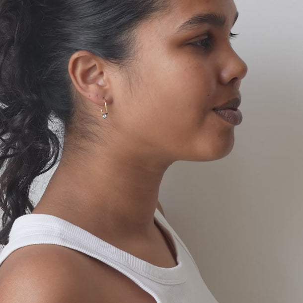 ENAMEL Copenhagen Hoops, Lola Large Earrings Earthtone