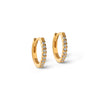 ENAMEL Copenhagen Hoops, Petite Flora 8 mm Earrings 925S/GP/M